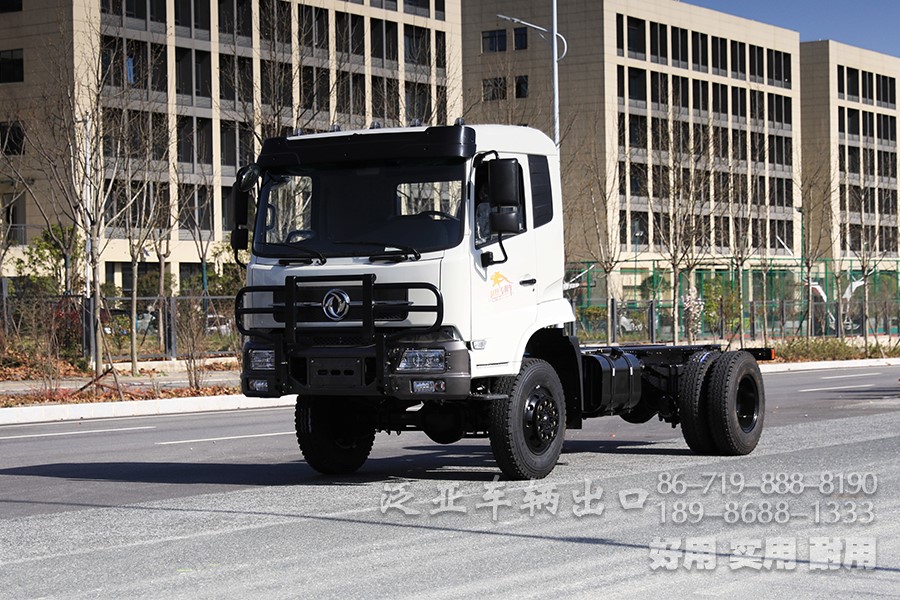 东风平头4x4_190马力越野专用车底盘8档专用车底盘厂家